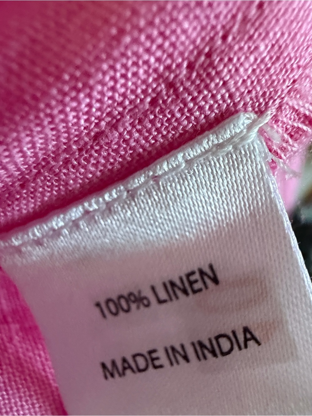 Self Contrast Linen Puff Sleeve Blouse with Tie Detail - Picture 8 of 8